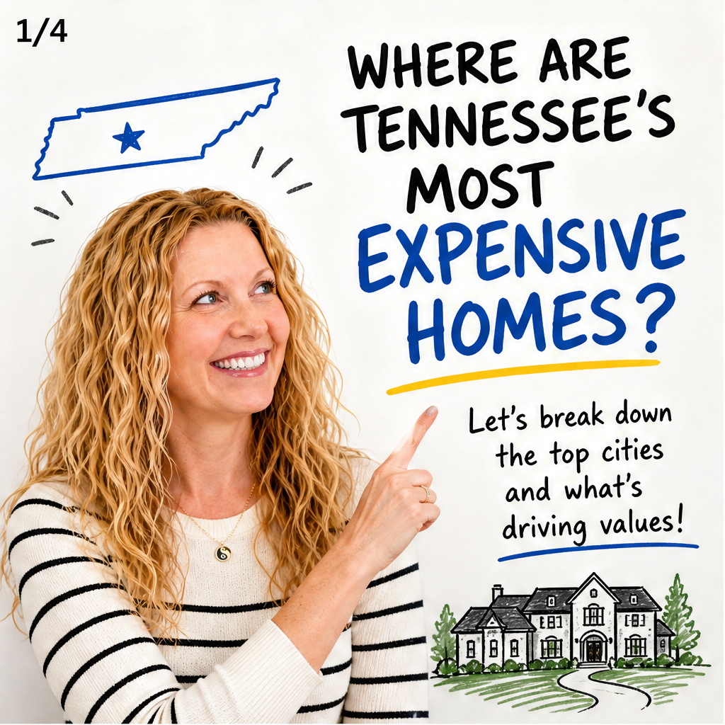 Cities with the most expensive homes in Tennessee